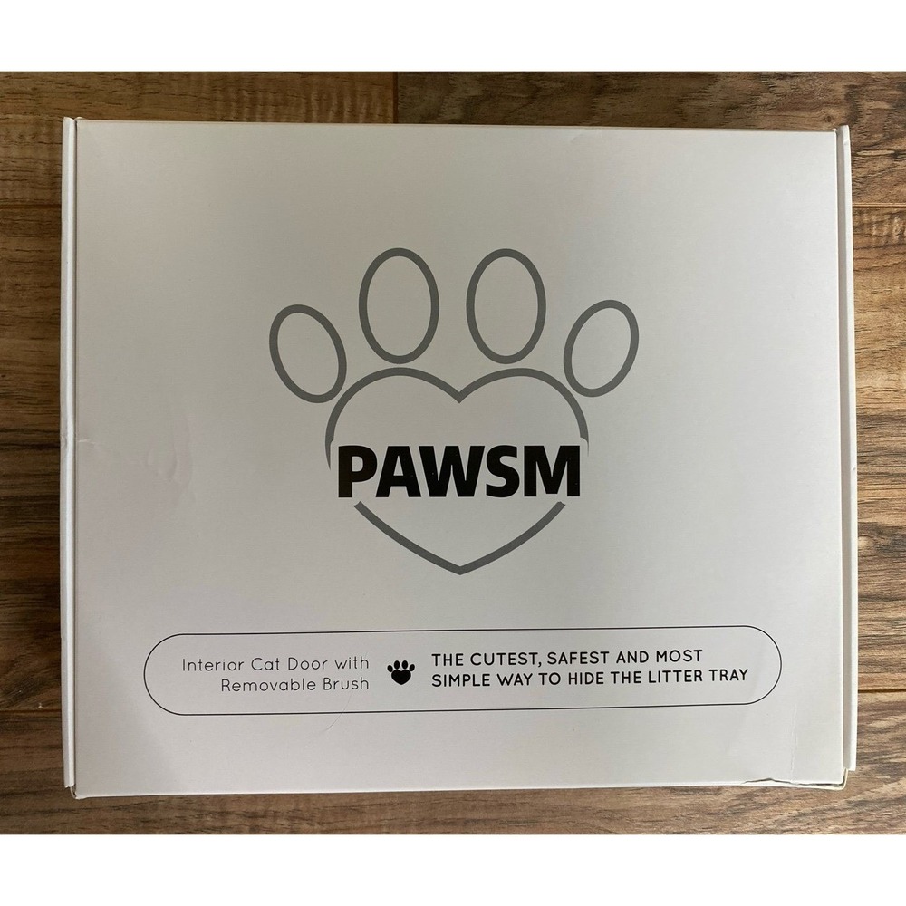 New PAWSM Indoor Kitty Pass Interior Cat Door Hidden Litter Box Pet Door Cute